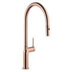 Abode Tubist Single Lever Pull Out Monobloc Sink Mixer - Polished Copper