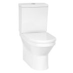 Kartell Style Open Back Close Coupled Toilet & Soft Close Seat - White