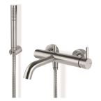 Vema Tiber Wall Mounted Bath Shower Mixer - Stainless Steel