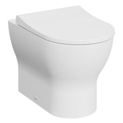 Kartell Eklipse Round Rimless Back to Wall Toilet & Soft Close Seat - White