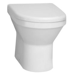 Kartell Style Back to Wall Toilet & Soft Close Seat - White