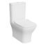 Kartell Eklipse Square Rimless Fully Shrouded Close Coupled Toilet & Soft Close Seat - White