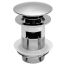 Extended 90mm Height Slotted Sprung Basin Waste with Large Round Plug 1 1/4" - Chrome