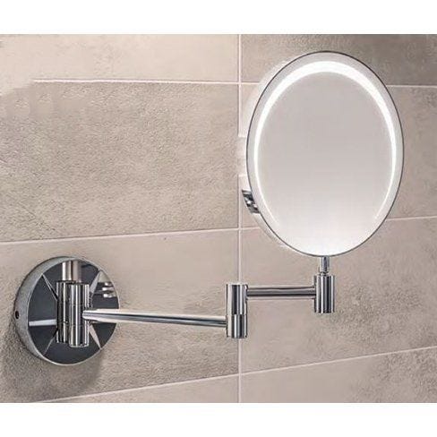 Eastbrook Round Magnifying Vanity, Swing Arm Mirror With Light