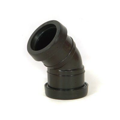Black 40mm Pushfit Waste 135 Degree Bend