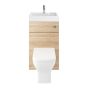 Nuie Athena 500mm Floor Standing 2 in 1 Toilet And Vanity Unit - Natural Oak