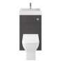 Nuie Athena 500mm Floor Standing 2 in 1 Toilet And Vanity Unit - Gloss Grey