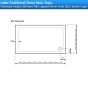 Lakes Traditional 80mm High Rectangular Stone Resin Shower Tray 1000mm x 900mm