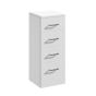 Nuie Mayford 300mm 4 Drawer Unit 300mm Deep - Gloss White 