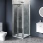 1000mm x 800mm Bifold Door Shower Enclosure and Shower Tray