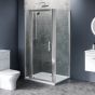 1000mm x 700mm Pivot Door Shower Enclosure and Shower Tray