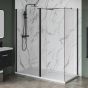 1200mm x 800mm Black Wetroom Shower Screens Shower Enclosure and Shower Tray