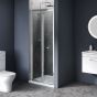 1100mm x 760mm Bifold Door Shower Enclosure and Shower Tray