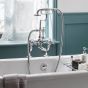 Burlington Claremont 2 Tap Hole Bath Shower Mixer & Kit - Chrome / White
