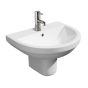 Kartell Code 530mm 1 Tap Hole Basin and Semi-Pedestal