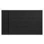 Eastbrook Flat Cover Plate With Lines 600mm x 600mm - Matt Black