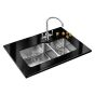 Franke Largo LAX 120 45-30 Undermount Stainless Steel Sink with 2 Bowl & Waste 820mm Right Hand - Silk Stainless Steel