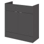 Hudson Reed Fusion 800mm Fitted Vanity Unit - Gloss Grey 
