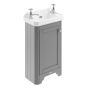 Hudson Reed Old London 515mm Cabinet & 2TH Basin - Storm Grey