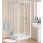 Lakes Classic White Framed Corner Entry Cubicle 750mm x 1850mm High 