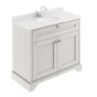 Hudson Reed Old London 1000mm Cabinet & 1TH Basin with White Marble Top - Timeless Sand