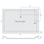 MX Elements Anti-Slip Rectangular Shower Tray 1000mm x 760mm