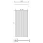 Nuie Fluted Fixed Wetroom Screen with Support Bar 900mm - Chrome