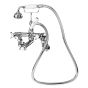 Nuie Selby Crosshead Wall Mounted Bath Shower Mixer - Chrome