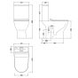 Nuie Freya Compact Close Coupled Toilet With Soft Close Seat