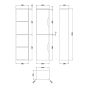 Nuie Parade 350mm 2 Door Tall Unit - White Gloss