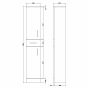Nuie Mayford 350mm Tall Unit 300mm Deep - Gloss White