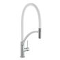 Prima+ Swan Neck 1 Tap Hole Single Lever Sink Mixer with Pull Out - Matt White