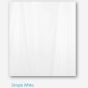 Simple White Polyester Shower Curtain 180cm Wide x 180cm High