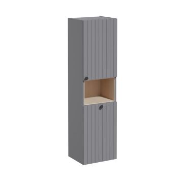 Vitra Root Groove 400mm 2 Door Semi-Tall Unit with Laundry Basket Right Hand - Matt Grey