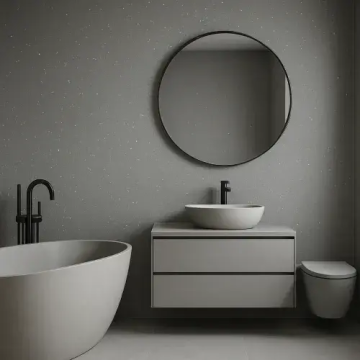 Azzio PVC Wall Panel 1000mm x 2400mm x 10mm - Sparkle Grey