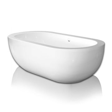 BC Designs Ovali Freestanding Acrymite Bath 1805mm x 850mm - Polished White