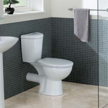 Eastbrook Loire Close Coupled Toilet & Soft Close Seat - White