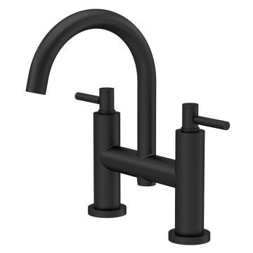 Hudson Reed Tec Lever Bath Filler - Matt Black