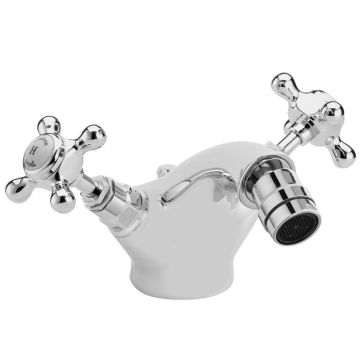 Hudson Reed Topaz Hexagonal Crosshead Mono Bidet Mixer - Chrome