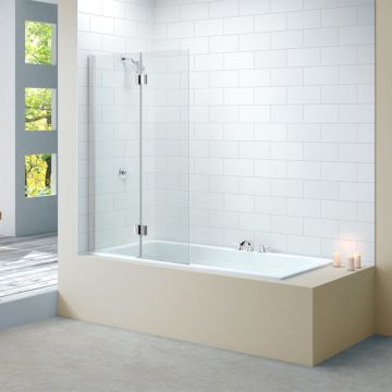 Merlyn HydraSeal 8mm 2 Panel Hinged LH Bath Screen 900mm x 1500mm