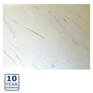 Serene 1220 x 330mm Fitted Furniture Solid Slim Surface Worktop - Calcatta Marble