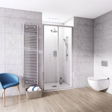 Tissino Rivelo Bifold Shower Door 800mm - Chrome