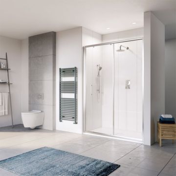 Tissino Rivelo Sliding Shower Door 1000mm - Chrome