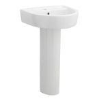 Nuie Provost 420mm 1 Tap Hole Basin And Pedestal 
