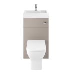 Nuie Athena 500mm Floor Standing 2 in 1 Toilet And Vanity Unit - Stone Grey