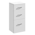 Nuie Mayford 350mm 3 Drawer Unit 330mm Deep - Gloss White 