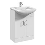 Nuie Mayford 550mm Basin Unit With Square Bowl - Gloss White