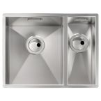 Abode Matrix R0 Brushed Steel 1.5 Bowl Undermount Sink 556mm - Left Hand