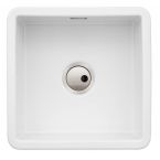 Abode Sandon Ceramic Inset Sink with 1 Bowl & Kit 460mm - White