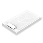 AKW Sulby Rectangular Shower Tray with Gravity Waste 1200mm x 760mm
